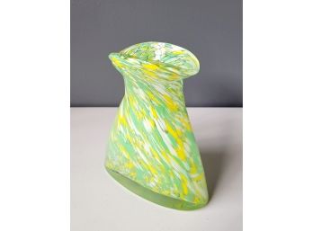 Vintage Murano Style Swirl Art Glass Vase