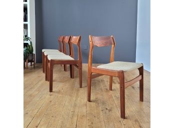 Set 4 Vintage Danish Teak Chairs