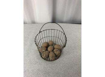 Basket With Training Eggs