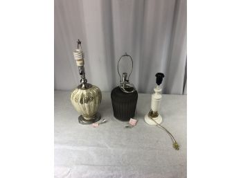 Lot Of 3 Table Lamps