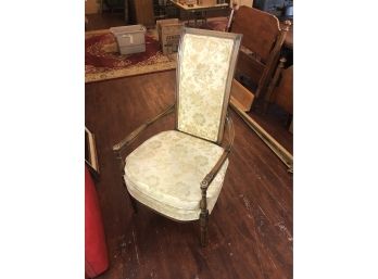 Vintage Tall Back Upholstered Chair