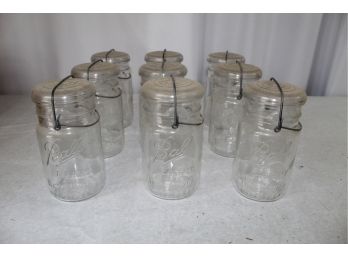 (9) Ball Wide Mouth Eclipse Canning Jars