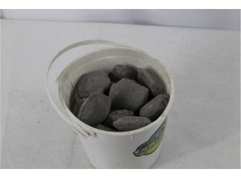 Small Pail Of Lava Rocks For Grill