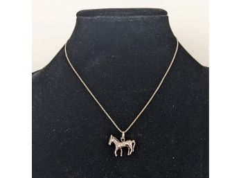 Pony Italian Sterling Silver Necklace 18'