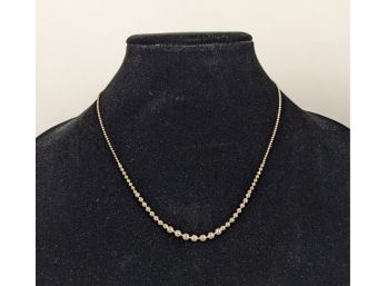 Graduated Sterling Orbs Necklace 18'