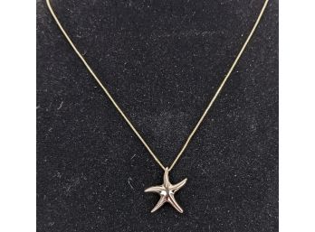 Sterling Silver Starfish Necklace 20'