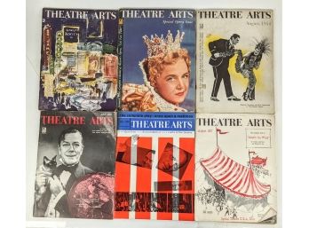 Stack Of 6 - 1950s Theater Arts Monthly Performing Arts Magazine
