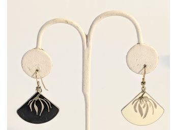 Black And White Earring Set 'willow Fan' By Surel Bucer