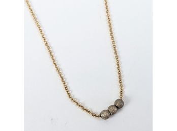 14K Gold Filled Necklace 18' Marked