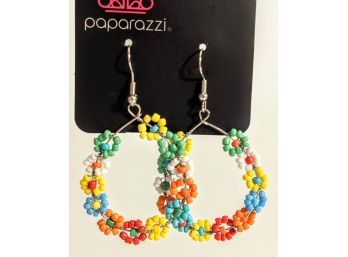 Bright And Colorful Paparazzi Flower Bead Earrings