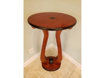 Modern Cherry Table With Black Wood Accents