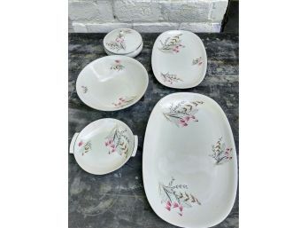 Noritake Plates, Total Of 6 Appetizer Dishes And One Large Serving Plate 12'   Made In Japan