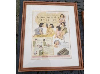 (2of 2) Antique Print Of An Ad For Palmolive