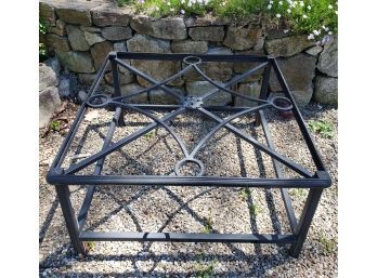 Substantial Wrought Iron, Square Coffee Table - Unfortunately Needs A Glass Top.