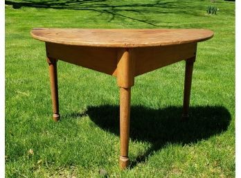 Antique 1880's -1910? Demi Lune Entry Hall Table
