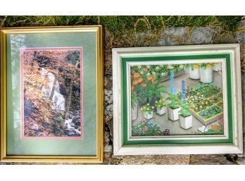 Photograph Of Glen Falls In Granville, Vermont And Painting Of A Nursery