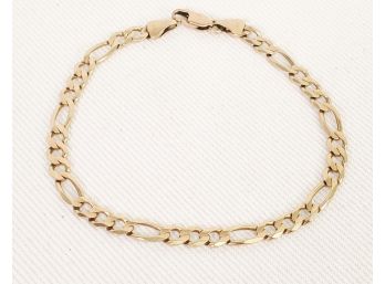 Vintage Men's 14K 585 Yellow Gold Figaro Link Bracelet