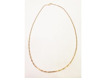 Nice 24' 14K Yellow Gold Box Chain Necklace - See Description