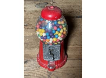 Vintage Red Classic Candy Shop Gum Ball Machine - Works Fine!