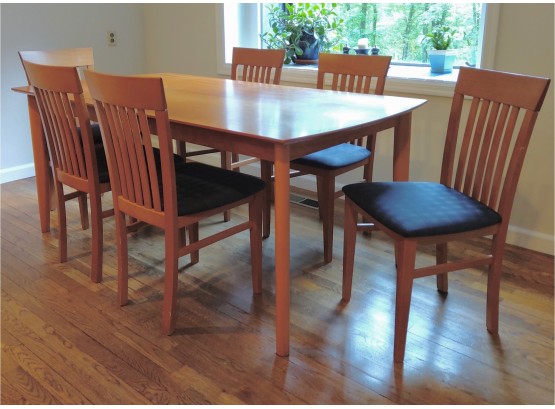 Vintage Danish Table And Six Chairs Designed By Moebler