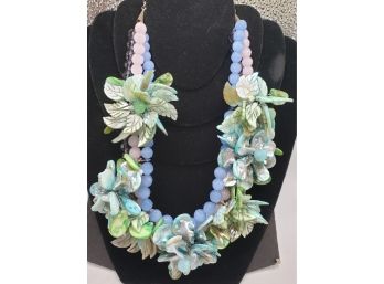 Gorgeous Floral Necklace Bead - A Few Beads Are Missing