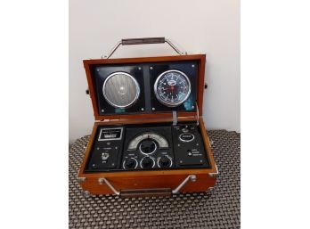 Small Replica Of The Flight Panel Of The Spirit Of St. Louis (Charles Lindberg's Flight) Radio Alarm Clock