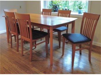Vintage Danish Table And Six Chairs Designed By Moebler