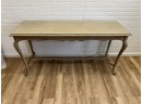 Gorgeous French Country Console Table With Protective Glass Top