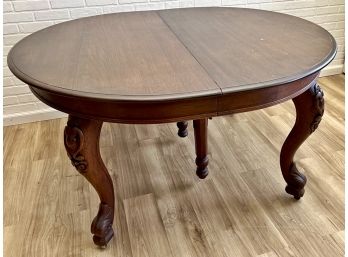 Oval Dining Table With Ornate Cabriole Legs - No Leaves