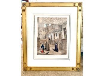 The Staircase Crewe Halle In Cheshire England / Framed Print   (LOC: FFD 1)