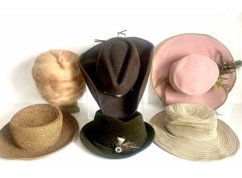 Sweet Seven Piece Vintage Hat Grouping!  (LOC: FFD 1)