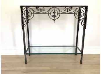 Great Very Heavy Iron Decorative Console Table  (LOC: FFD 1)