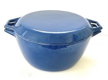 1960s Danish Copco Blue Enamel Pot  (LOC: FFD 1)