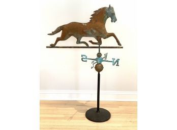 Copper Horse Weather Vane On Stand  (LOC: FFD 1)