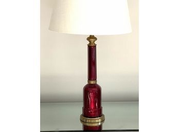 Bell Lamp In Ruby Red Glass (LOC: FFD 1)