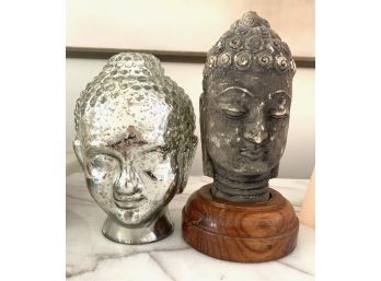 Pair Buddha Heads  (LOC: FFD 1)