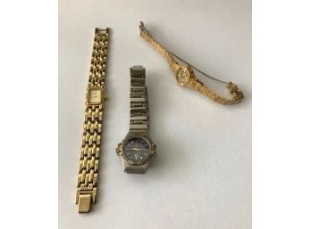Lot Of 3 Women's Watches: Citizen, Seiko, Omega - All As Is