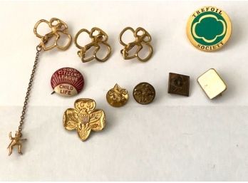 Girl Scout, Cub Scout, And Other Pins