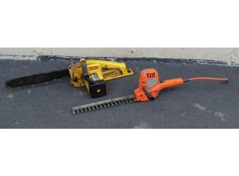 Electric Chainsaw & Hedge Trimmer - In Working Condition