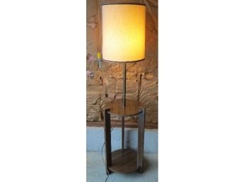 Mid Century Formica Floor Lamp W/Table Top