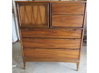 Mid-Century Danish Modern Style Tall Chest - Matches Long Dresser & Mirror In This Sale