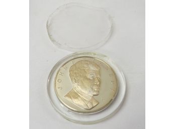 John F. Kennedy Franklin Mint First Edition 1000 Grains Of Sterling Silver Proof Medal/coin