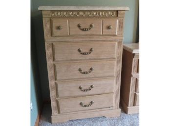 Faux Marble Top Tall Dresser - Matches The Bedroom Set In This Sale