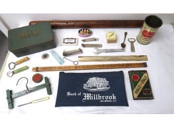 MIsc. Antique & Vintage Advertising Collectibles Lot - Shaeffer Beer, Tobacco, Vintage Openers, Tins, Etc..