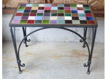 Wrought Iron Tile Top Table