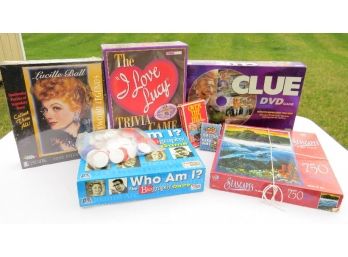 A Board Game & Puzzle Lot - Sealed Lucille Ball White Mountain Puzzle