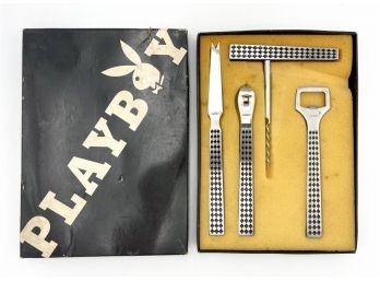 Vintage Set Of Playboy Barware Tools In Original Box