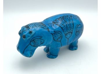 Vintage Metropolitan Museum Of Art Ceramic William The Hippo Sculpture - Made In Italy