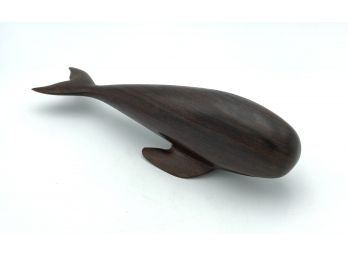 Vintage Hand Carved Wooden Whale Sculpture