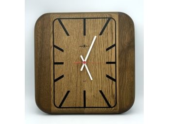 Mid Century Howard Miller Oak Wall Clock